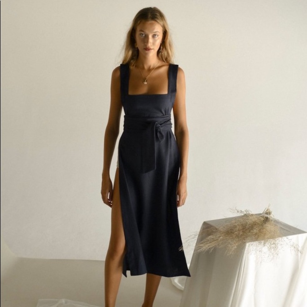 ISO Yoli & Otis Jaela Linen Apron Dress